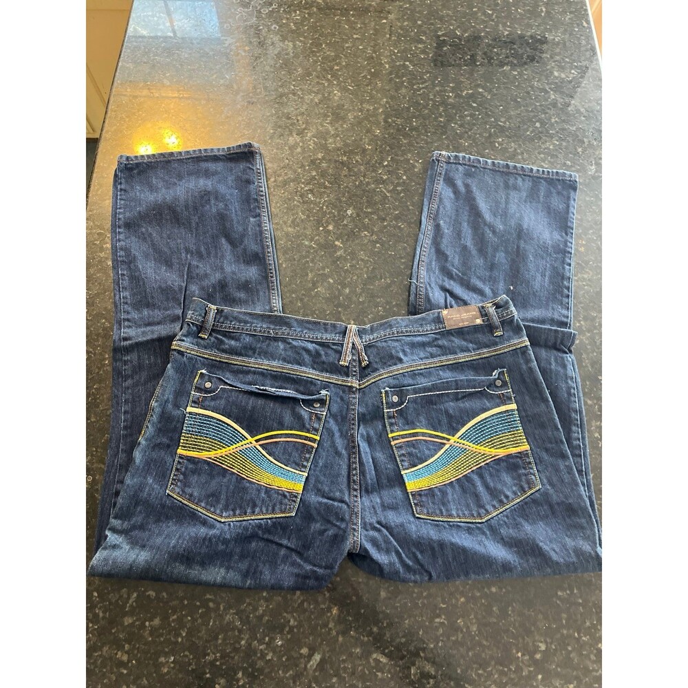 Paco Jeans Denim Co.  Y2K Size 40x33 Embroidered Pocket Streetwear vintage Y2K